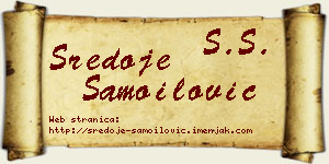 Sredoje Samoilović vizit kartica